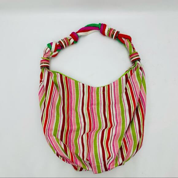 Tarnish Striped Soft Shoulder Bag - Picture 2 of 9